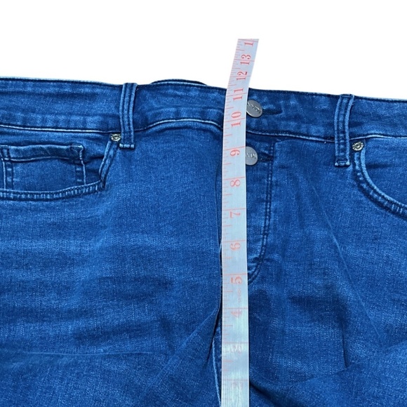 NYDJ Marilyn Straight High Rise Dark Wash Lift Tuck Snap Close Jeans Sz 14 - Picture 6 of 10